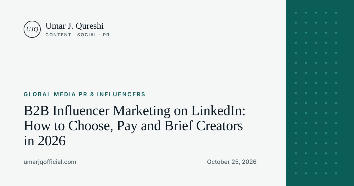B2B Influencer Marketing on LinkedIn: How to Choose, Pay and Brief Creators in 2026